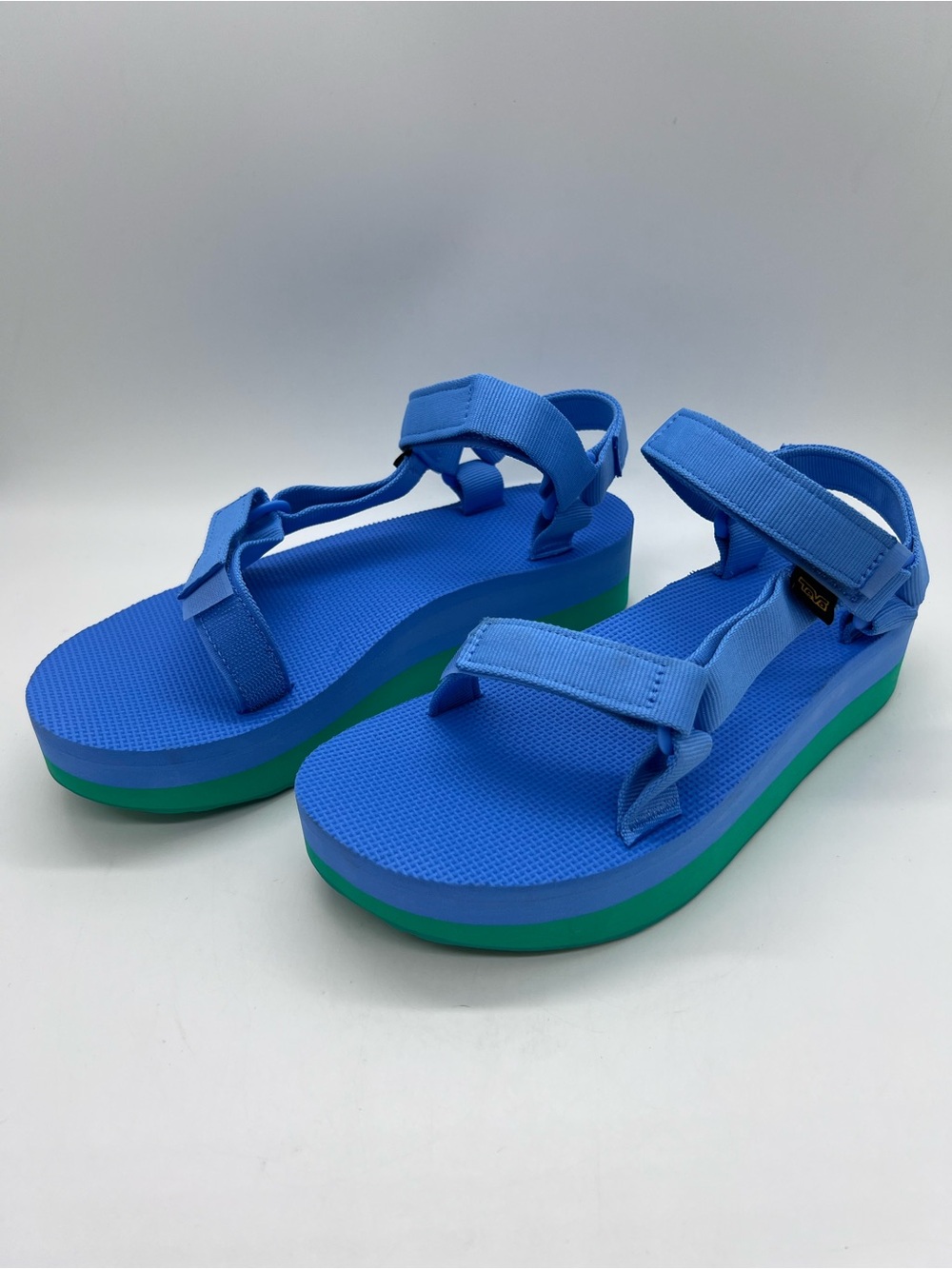 Teva Women’s Platform Universal Blue Strap Platform Sandals with Dual Midsole
